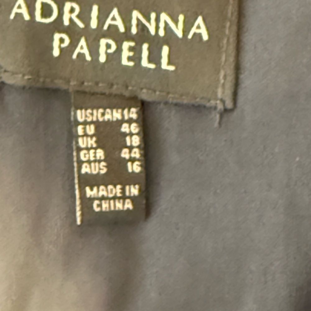 ADRIANNA PAPELL Shirred Mermaid Gown size 14 - Picture 6 of 6